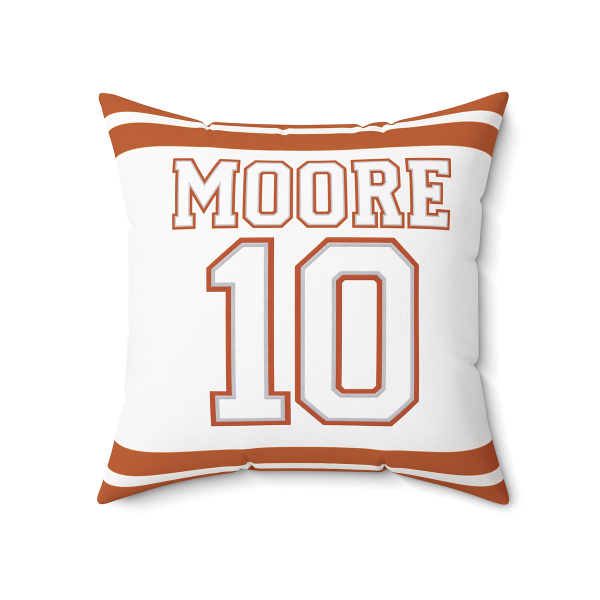 Personalized Sports Jersey Pillow Moore 10 Number Throw Pillow