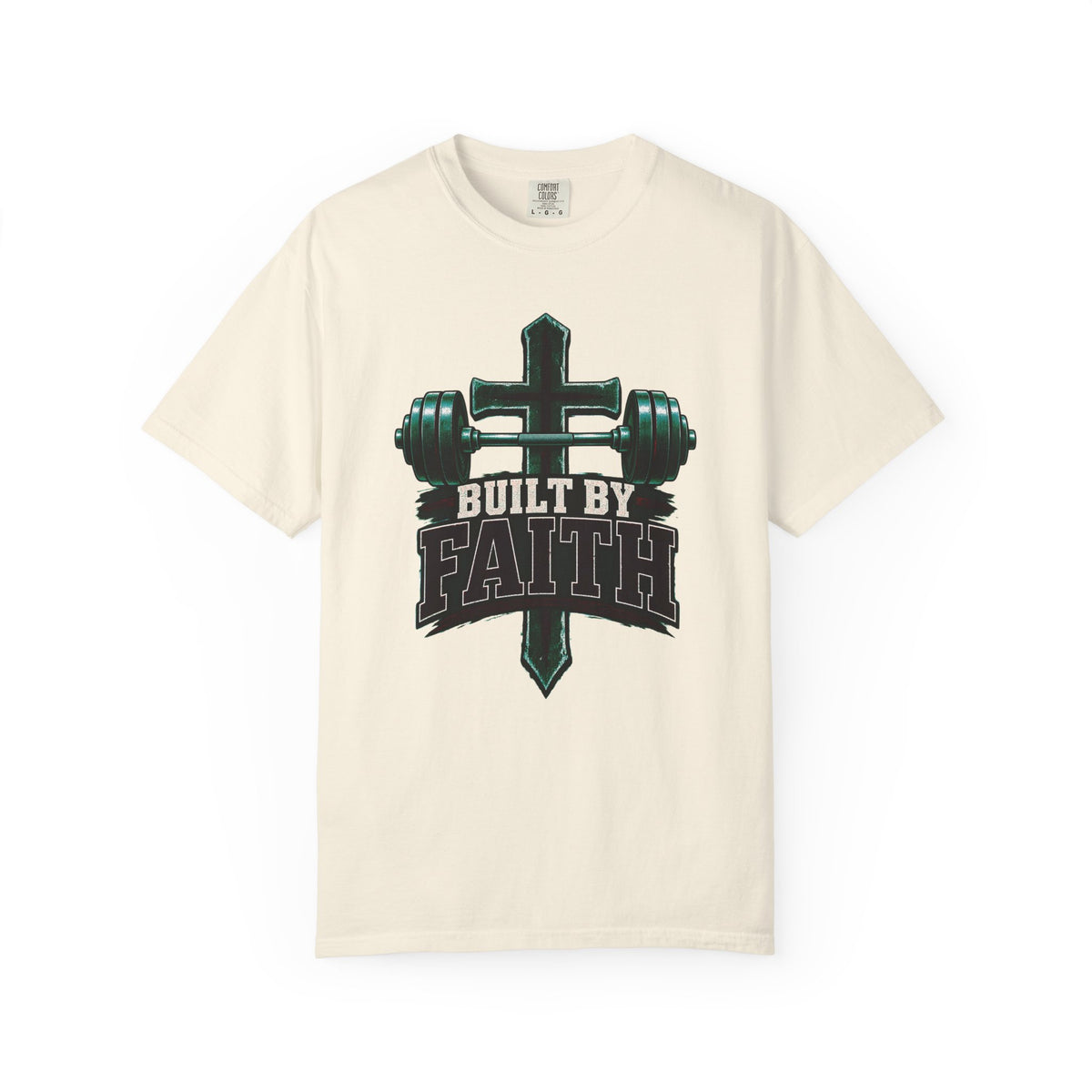 Built by Faith Cross & Barbell T-Shirt
