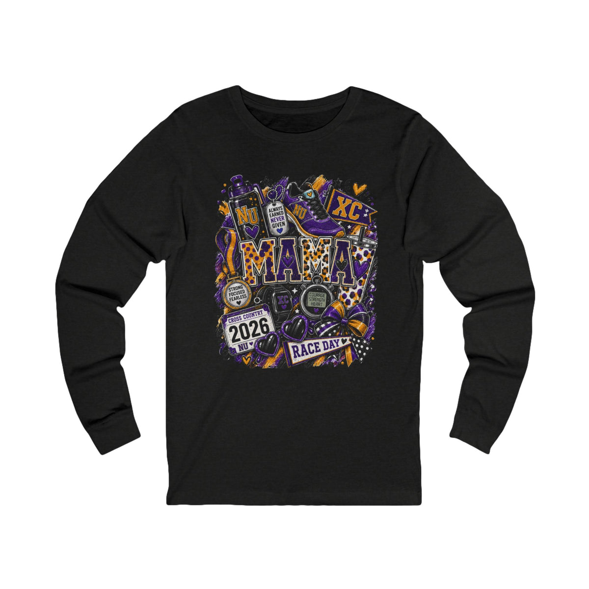 Mama Cross Country Race Day 2026 Long Sleeve Tee
