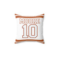 Personalized Sports Jersey Pillow Moore 10 Number Throw Pillow
