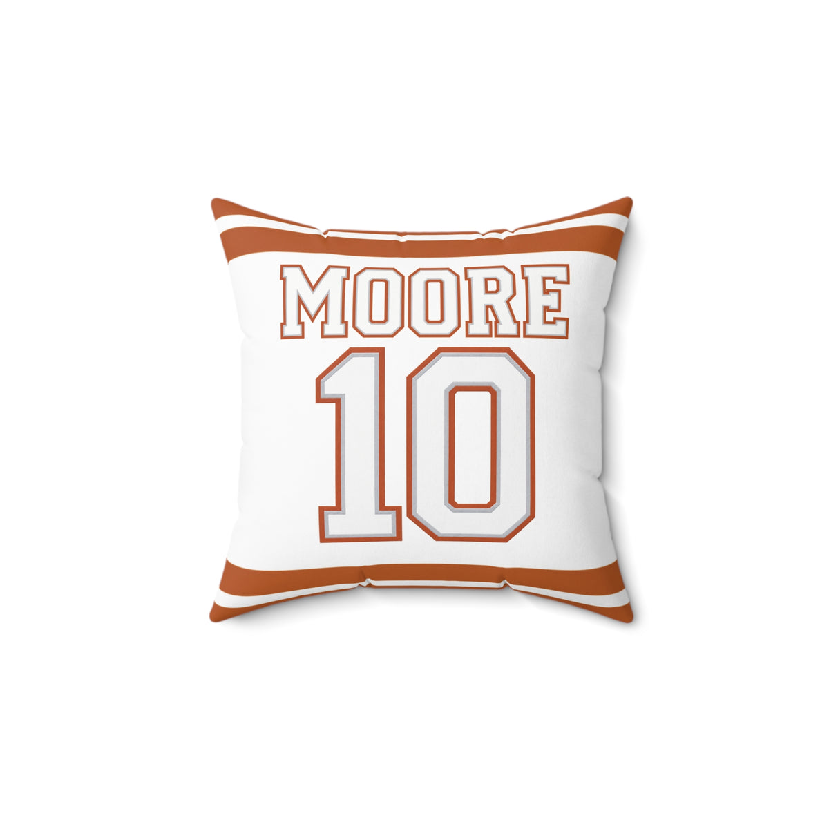 Personalized Sports Jersey Pillow Moore 10 Number Throw Pillow