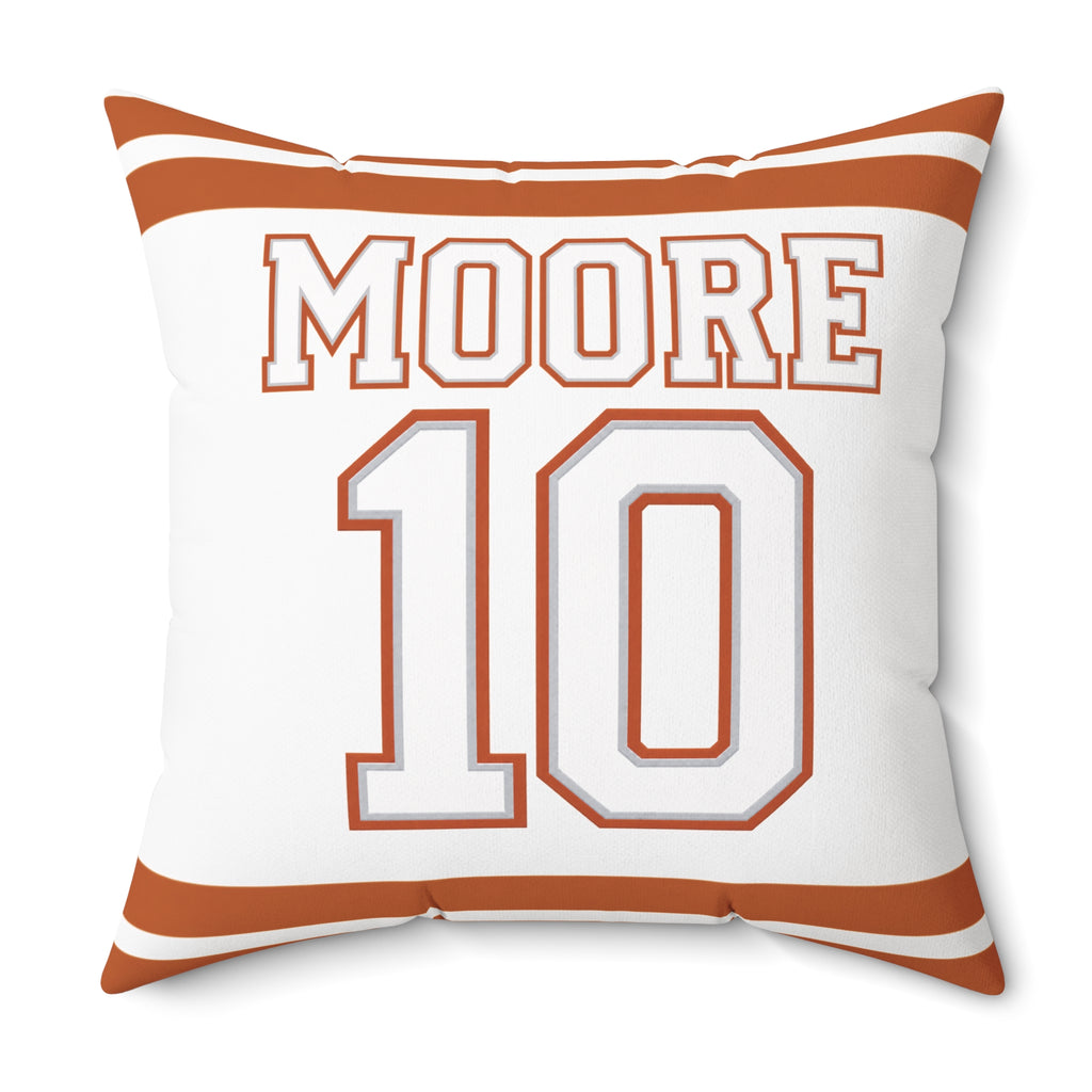 Personalized Sports Jersey Pillow Moore 10 Number Throw Pillow