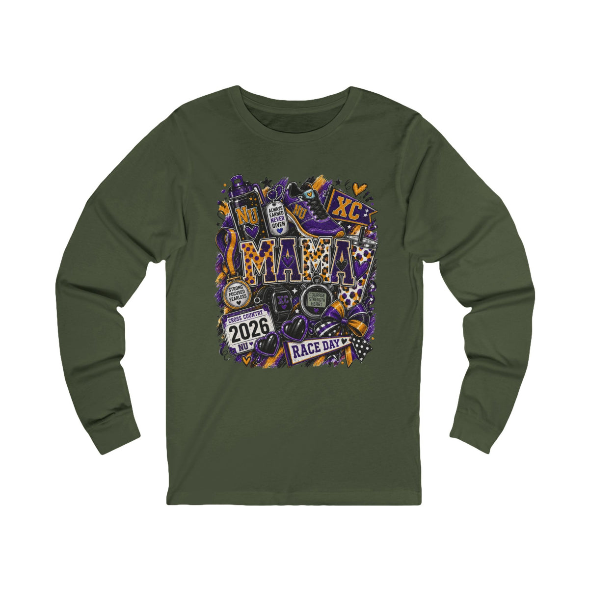 Mama Cross Country Race Day 2026 Long Sleeve Tee