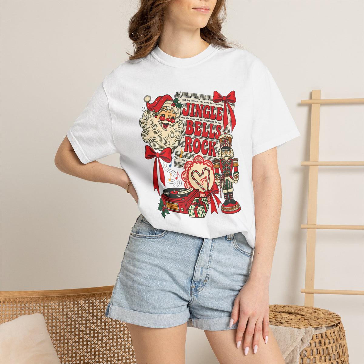 Jingle Bells Rock Christmas T‑Shirt White