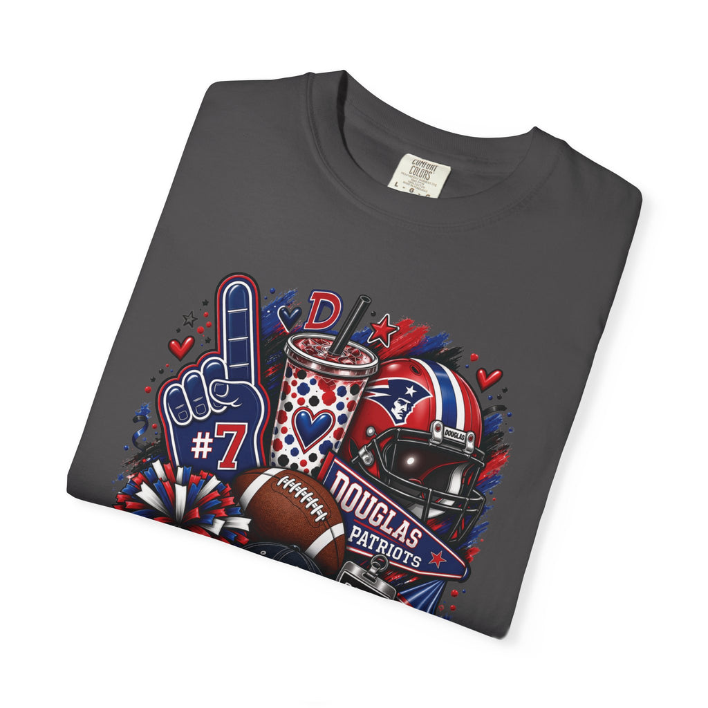 Patriotic Football Fan T-Shirt — Red White Blue Game Day Tee