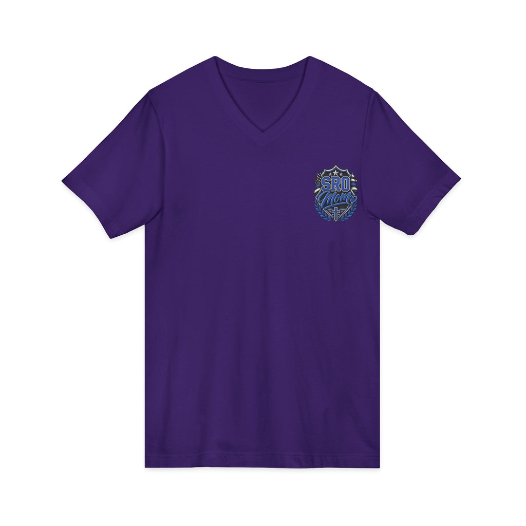 MOM SRO Thin Blue Line V-Neck Tee — "Then I Heard 'Whom Shall I Send?'"