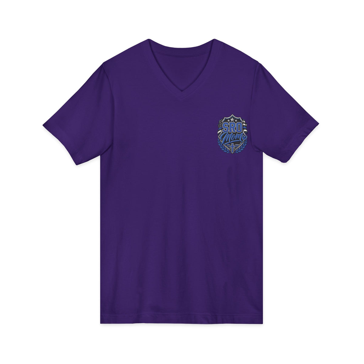 MOM SRO Thin Blue Line V-Neck Tee — "Then I Heard 'Whom Shall I Send?'"