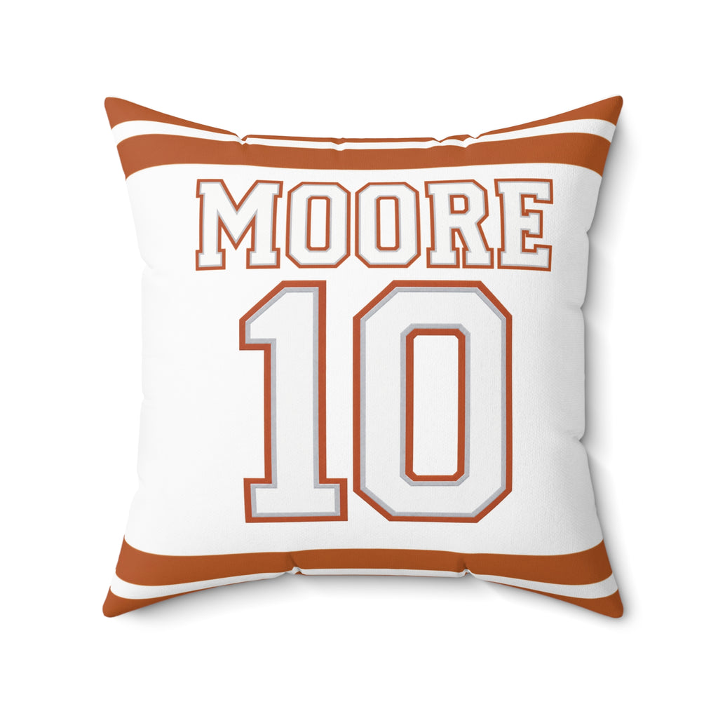 Personalized Sports Jersey Pillow Moore 10 Number Throw Pillow