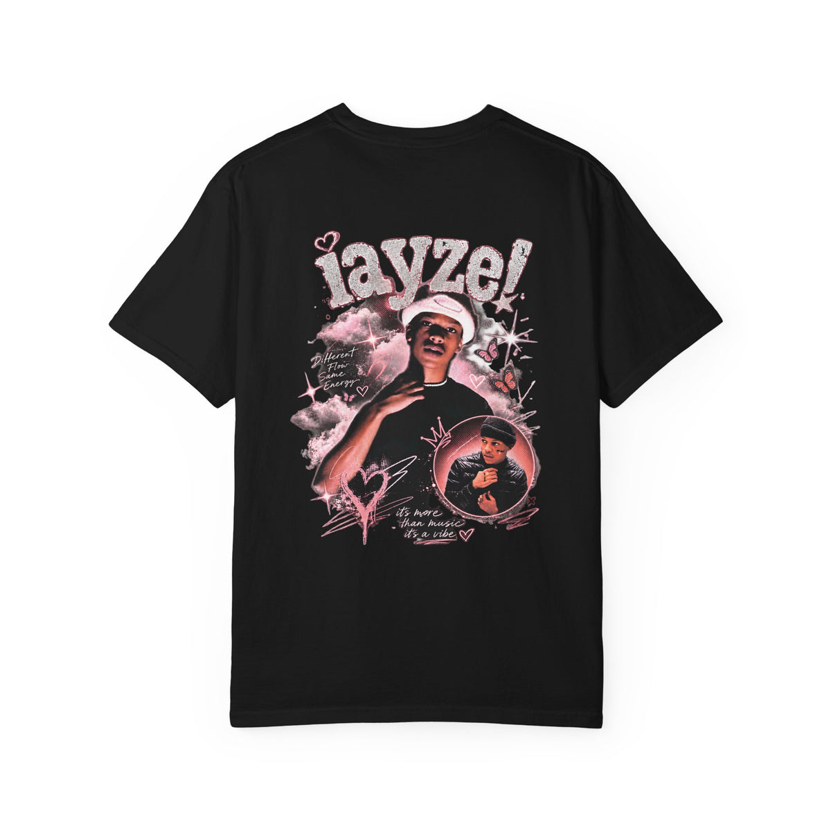 Portrait T‑Shirt — Graphic Tee (Retro Pink Photo Collage)