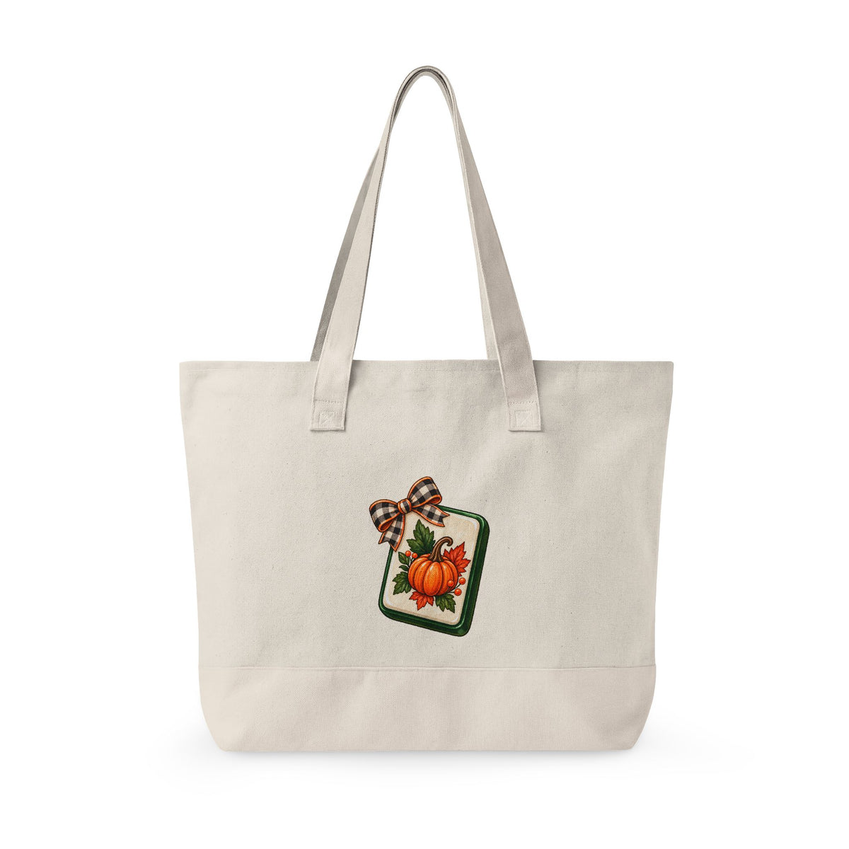 Fall Canvas Mahjong Zippered Tote