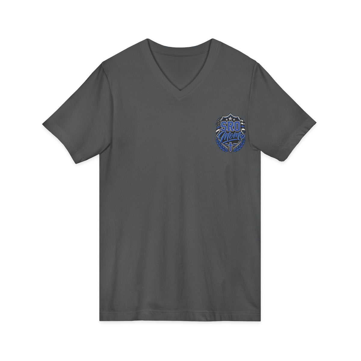 MOM SRO Thin Blue Line V-Neck Tee — "Then I Heard 'Whom Shall I Send?'"