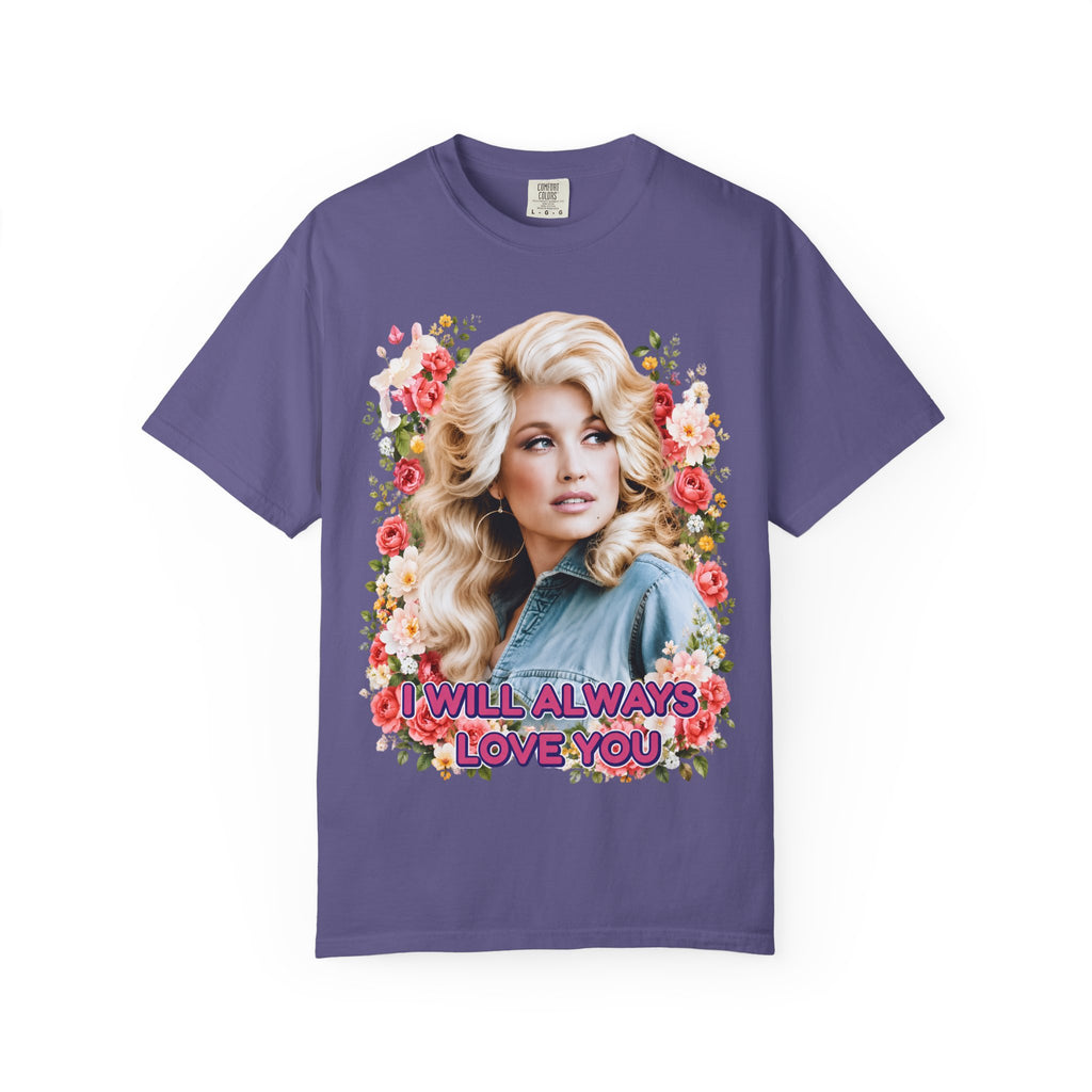Graphic Tee Retro Floral Portrait I Will Always Love You