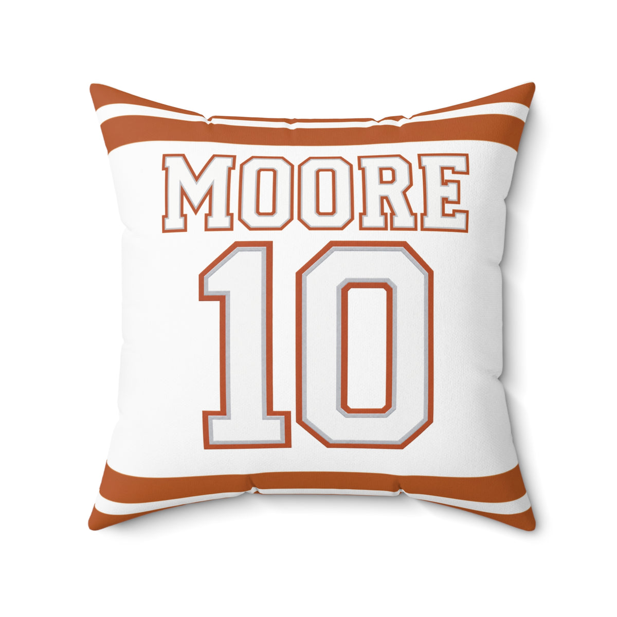 Personalized Sports Jersey Pillow Moore 10 Number Throw Pillow