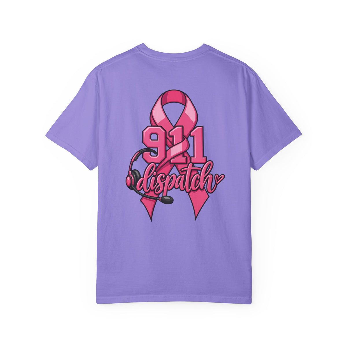 911 Dispatch Pink Ribbon T‑Shirt — Breast Cancer Awareness Dispatcher Tee