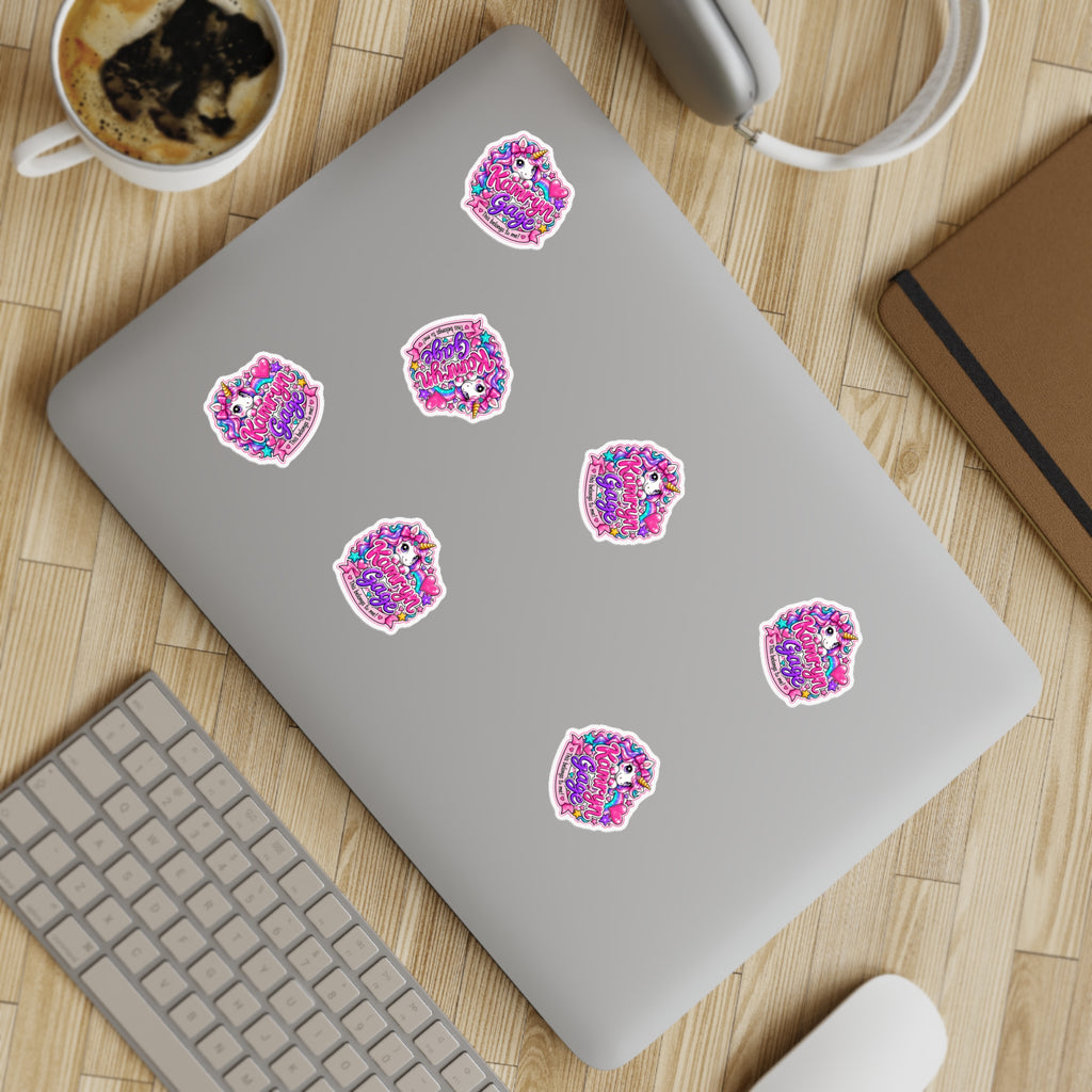 Unicorn Sticker Sheet - 10pc Pastel Glitter Decals