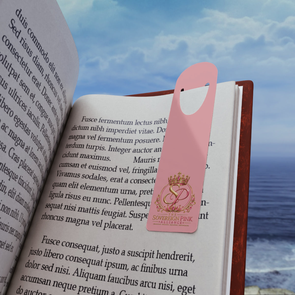 Sovereign Pink Crown Bookmark Metal