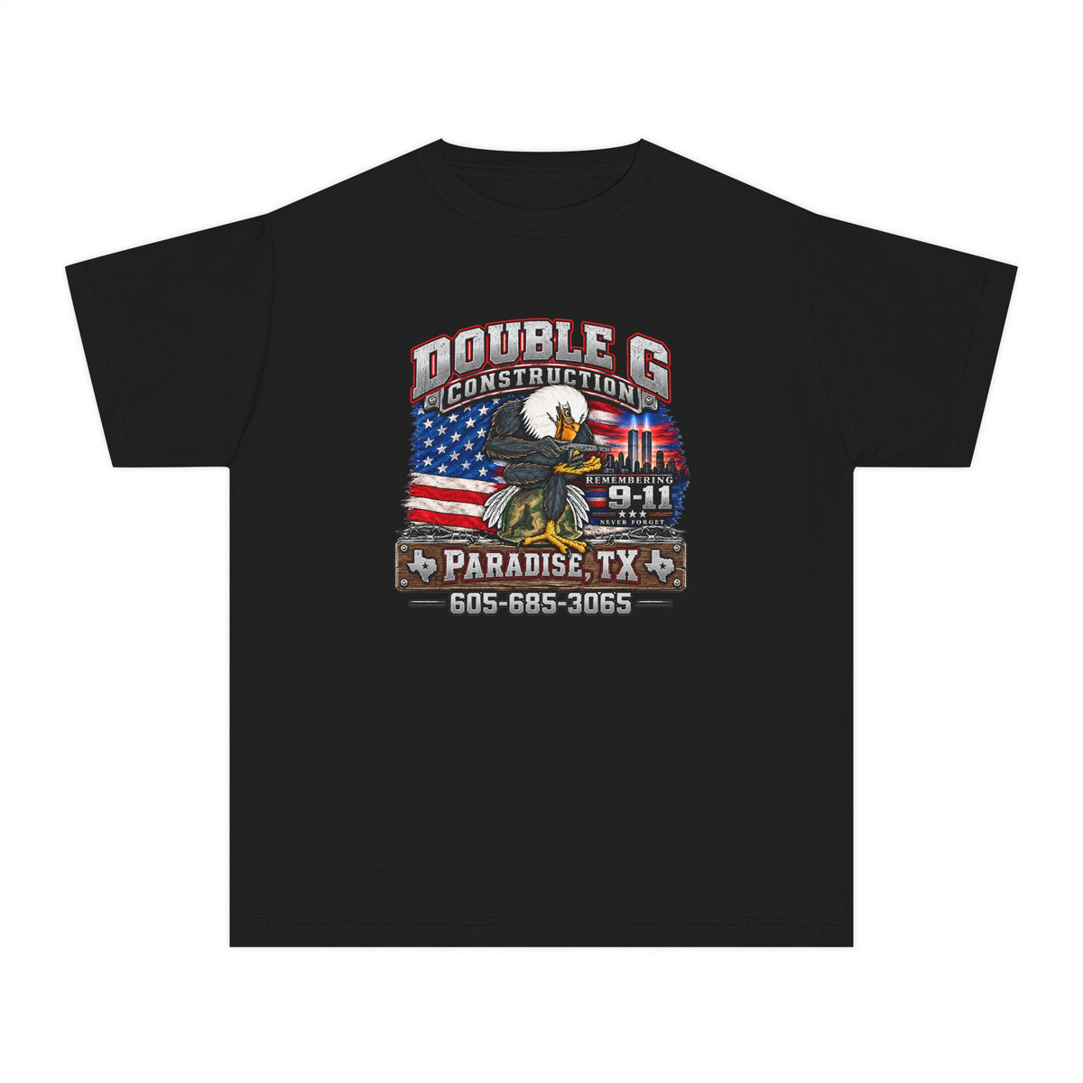 Double G Construction 9 11 Tribute Youth Tee