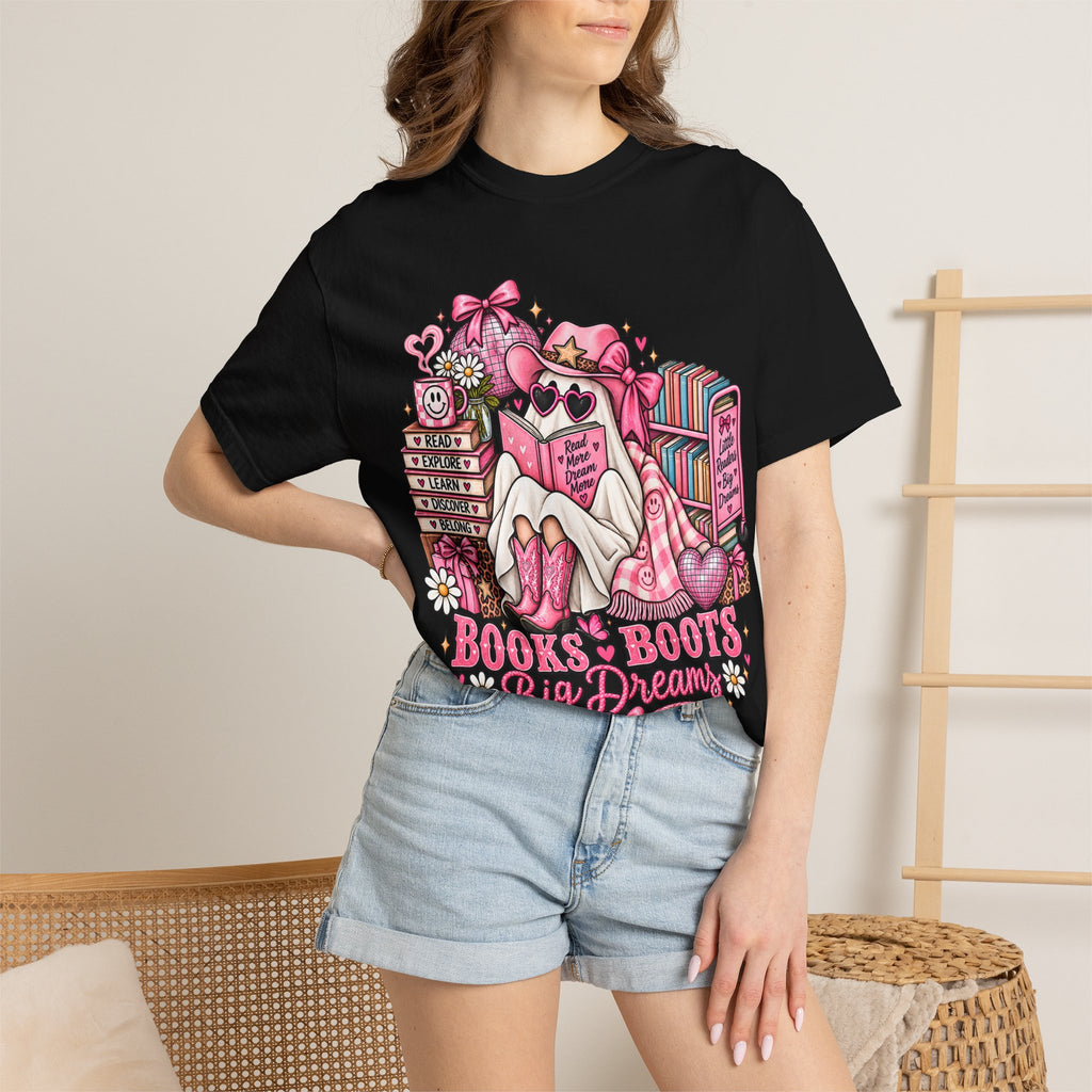Books & Boots Cozy Reading T-Shirt