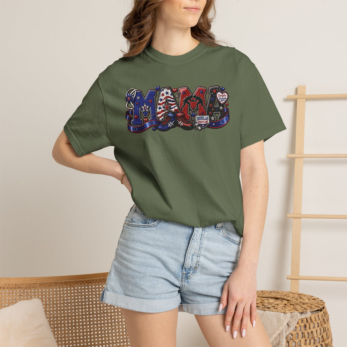 T-Shirt — Patriotic Americana Graphic Tee (USA Flag Collage)