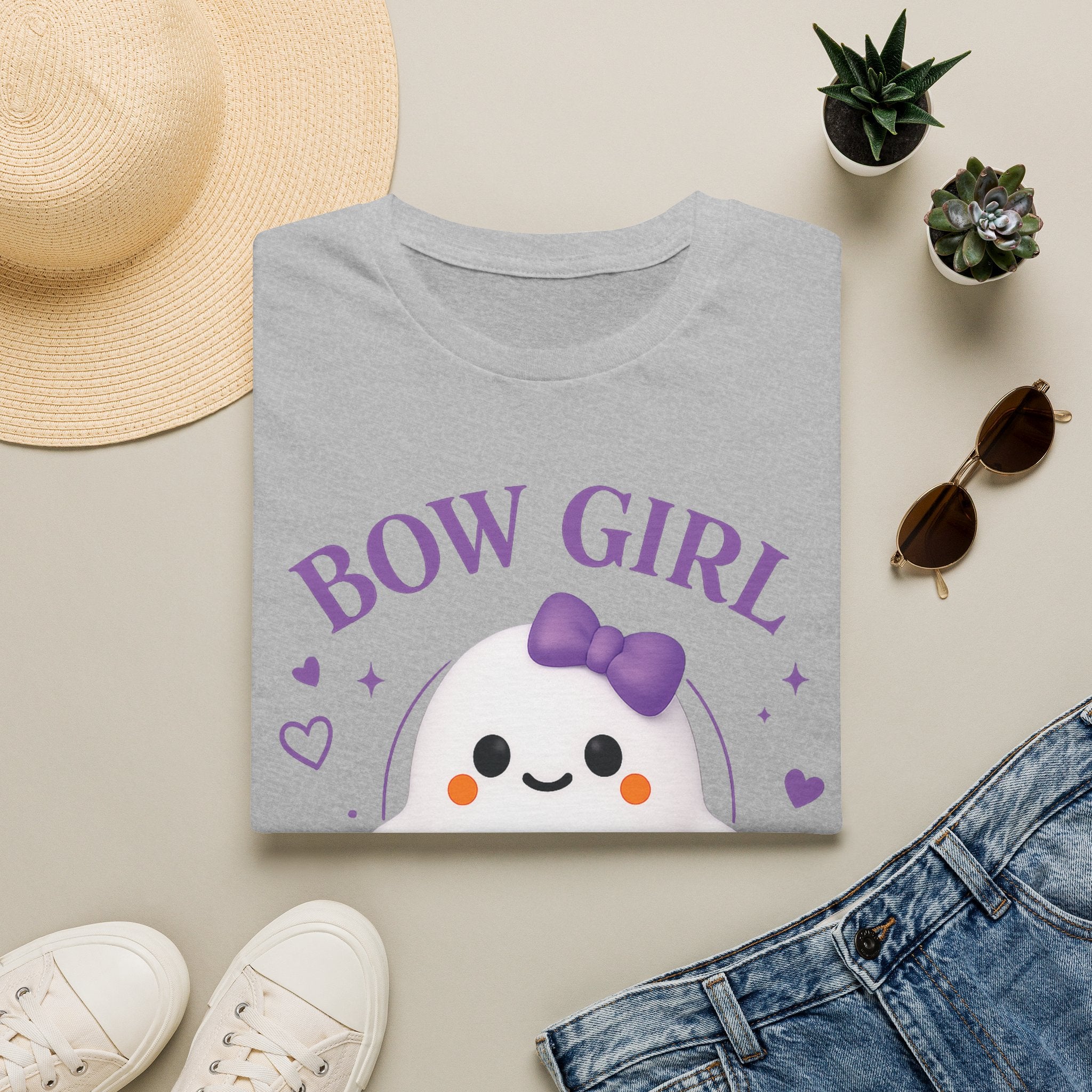 Bow Girl™ Ghost T-Shirt — Cute Kawaii Bow Puppy Tee