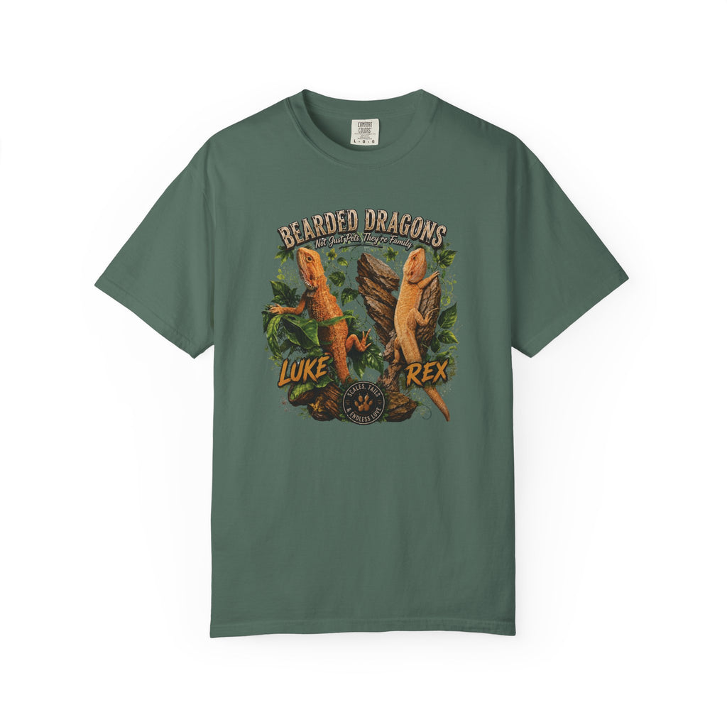 Bearded Dragons Illustration TShirt Luke Rex Reptile Lover Tee