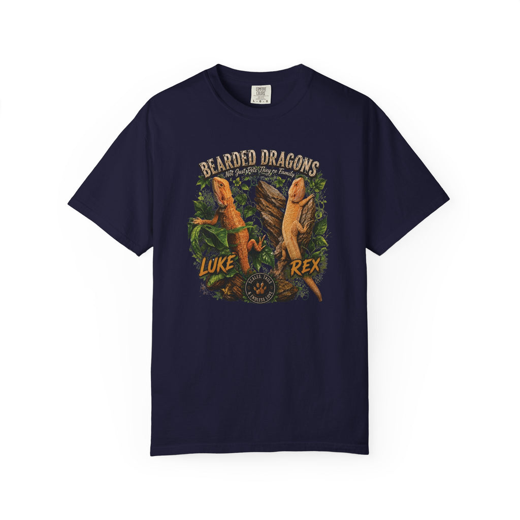 Bearded Dragons Illustration TShirt Luke Rex Reptile Lover Tee