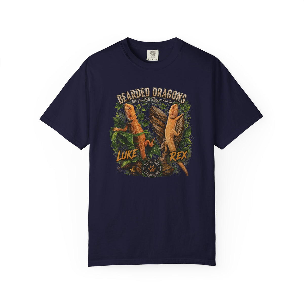 Bearded Dragons Illustration TShirt Luke Rex Reptile Lover Tee