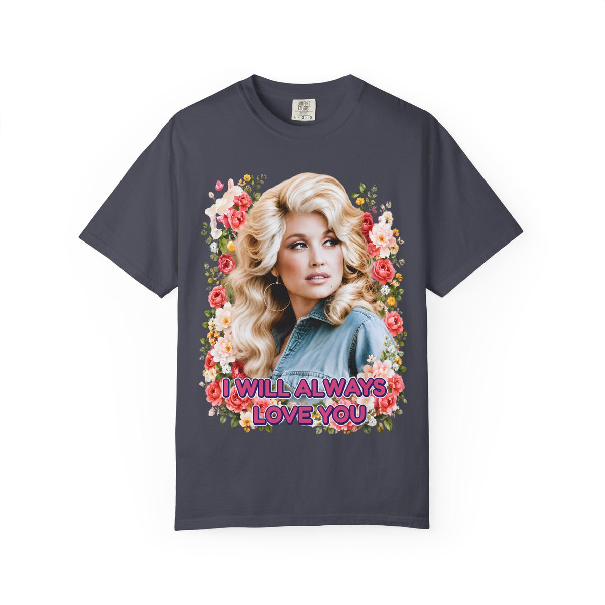 Graphic Tee Retro Floral Portrait I Will Always Love You