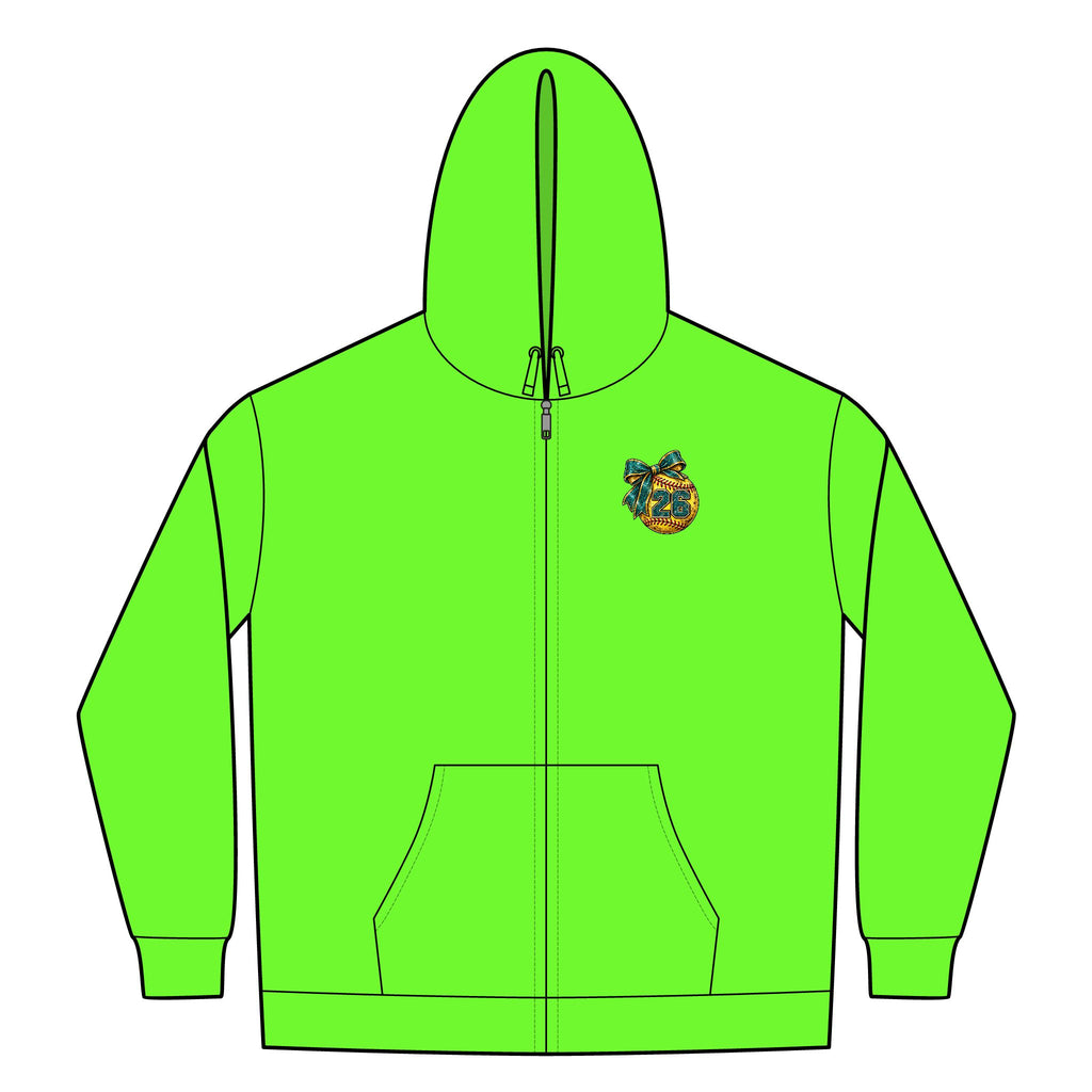 Softball Mom Womens FullZip Hoodie