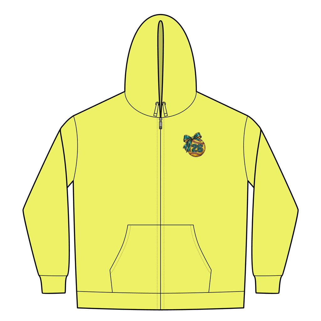 Softball Mom Womens FullZip Hoodie
