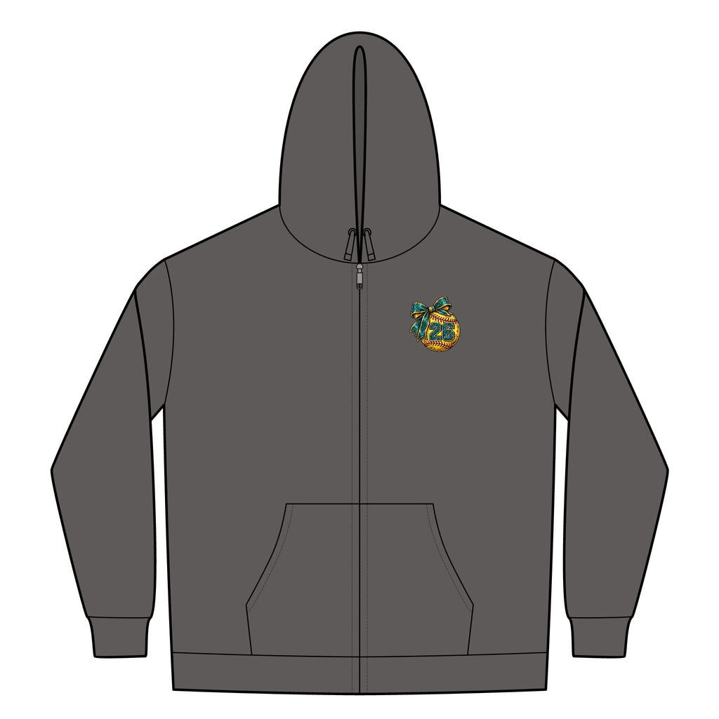 Softball Mom Womens FullZip Hoodie