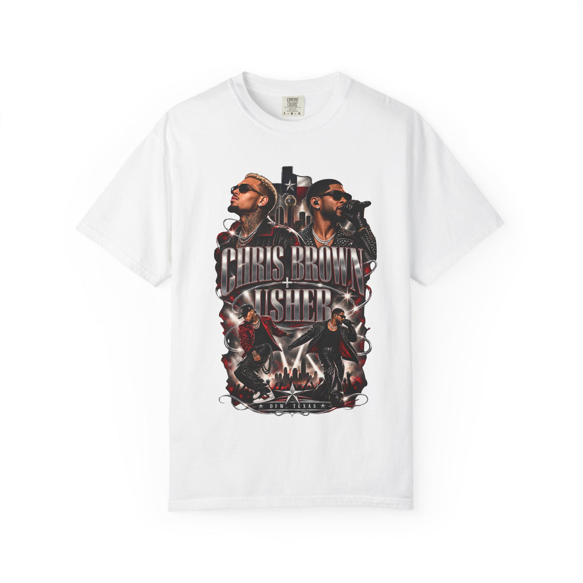 Chris Brown & Usher Concert Tee — Retro R&B Graphic T-Shirt