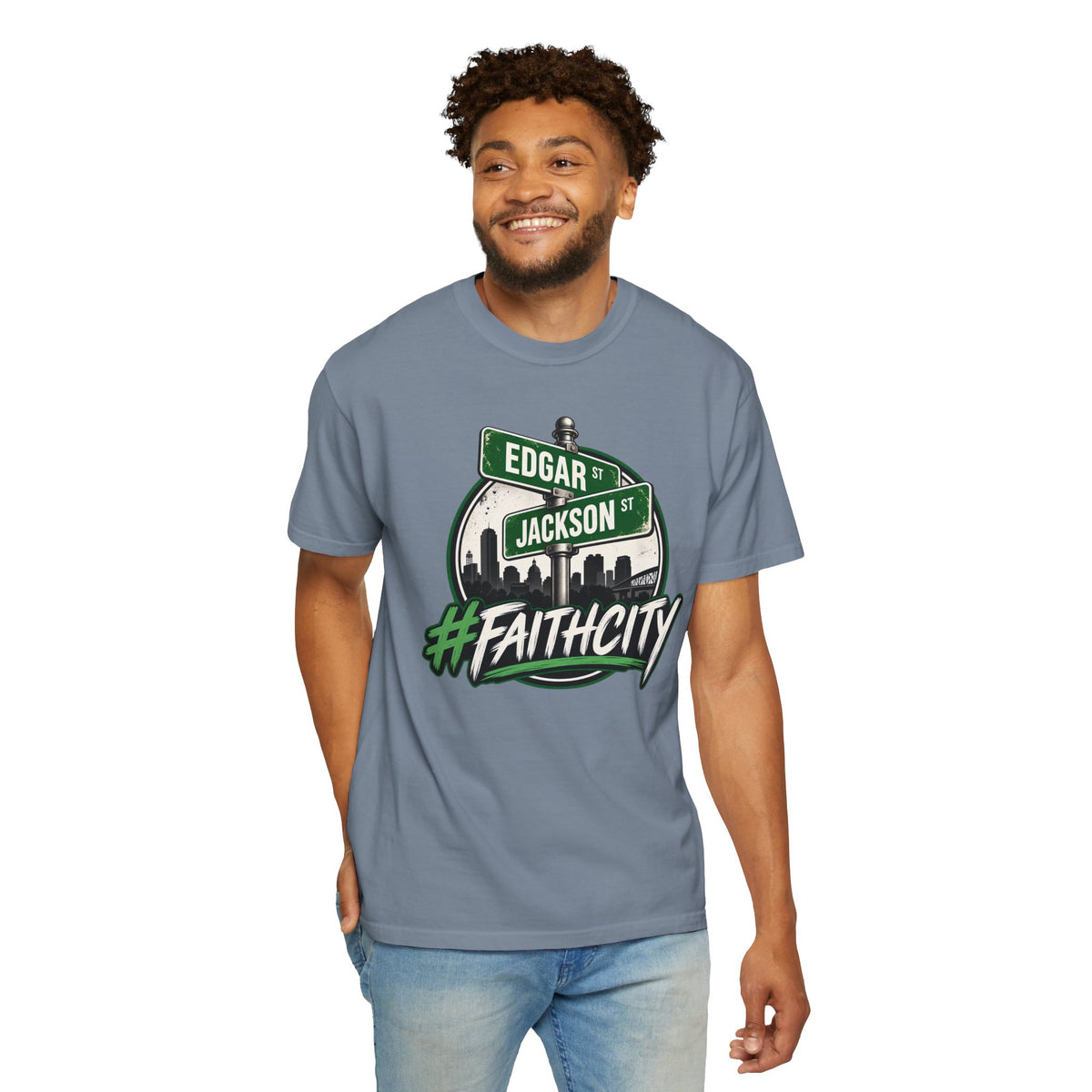 FaithCity Edgar Jackson Street Sign Skyline Tee