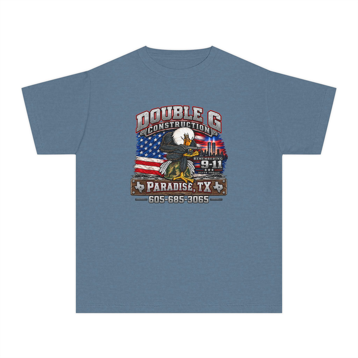 Double G Construction 9 11 Tribute Youth Tee