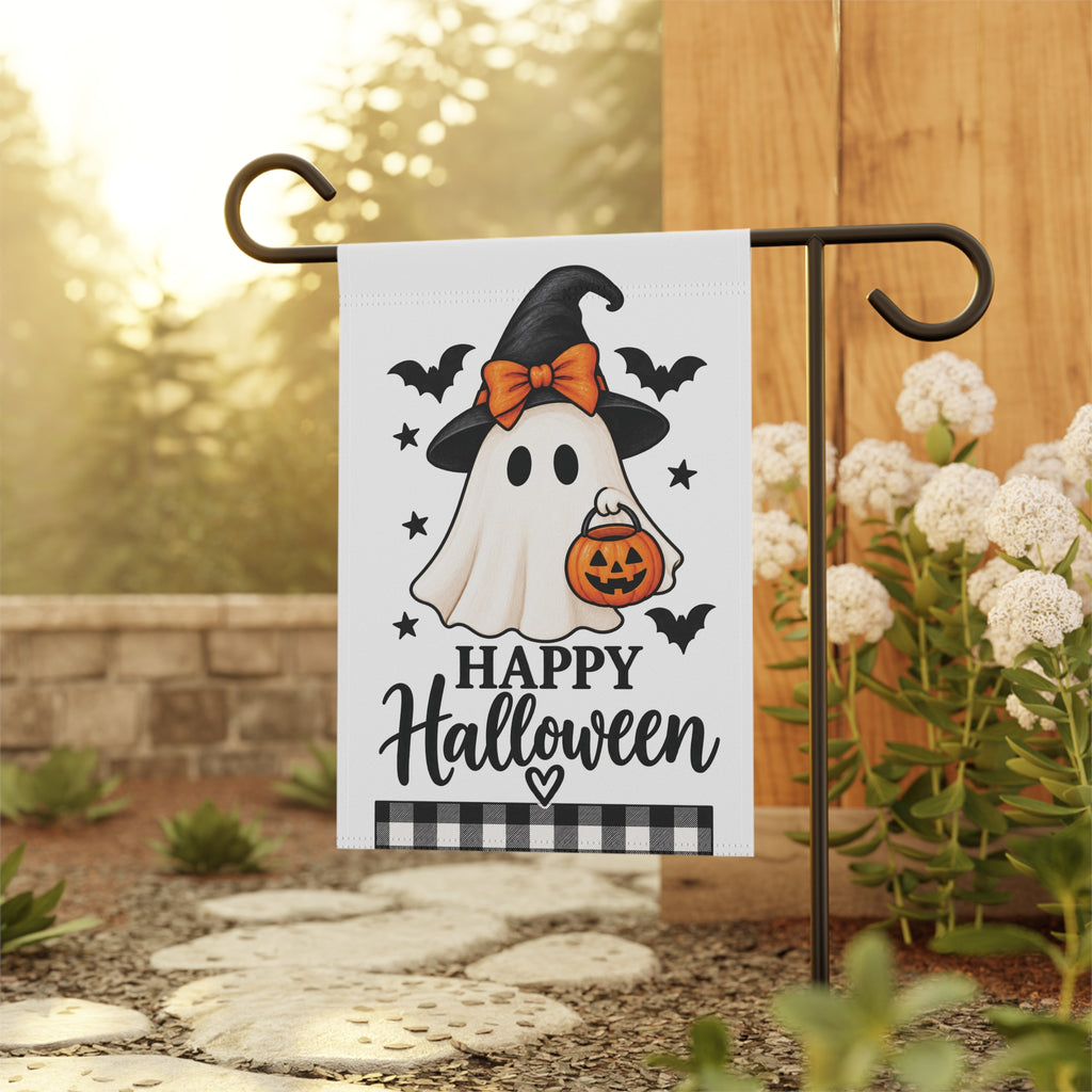 Halloween Ghost Garden Flag Pumpkin Ghost