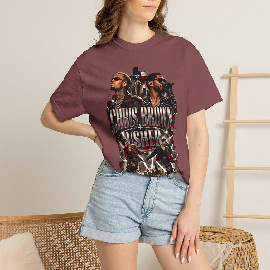 Chris Brown & Usher Concert Tee — Retro R&B Graphic T-Shirt