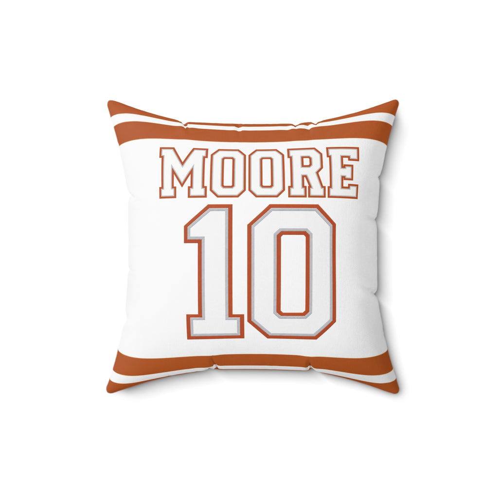 Personalized Sports Jersey Pillow Moore 10 Number Throw Pillow