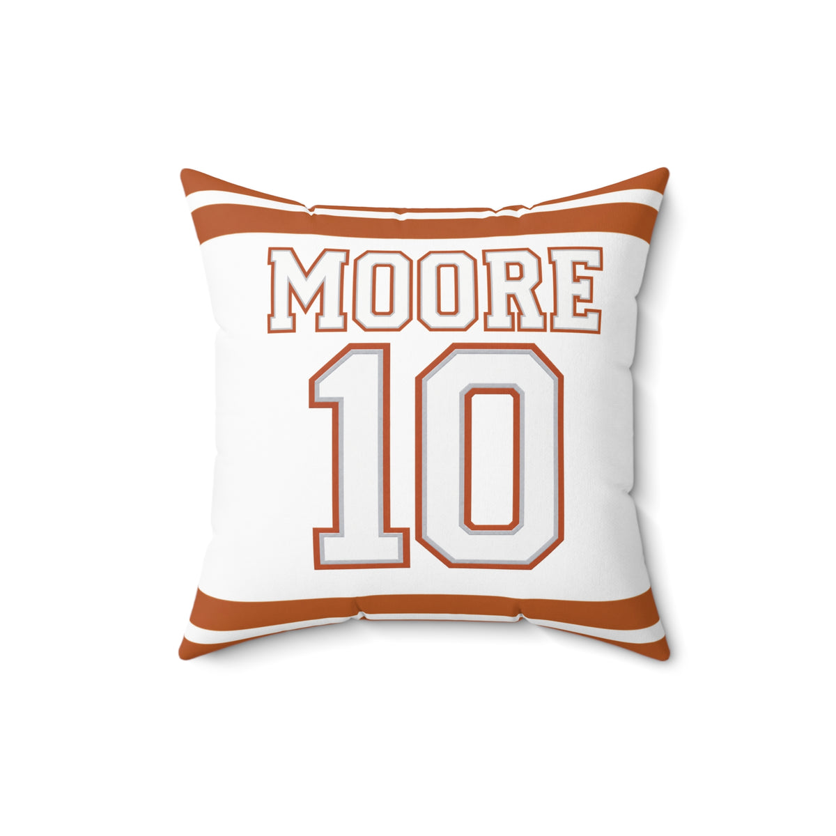 Personalized Sports Jersey Pillow Moore 10 Number Throw Pillow