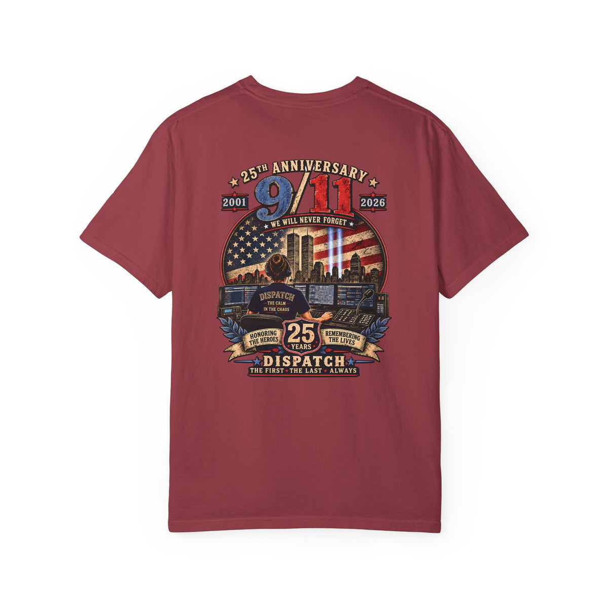 9 11 Memorial 25th Anniversary Tribute Tee 911 Dispatcher