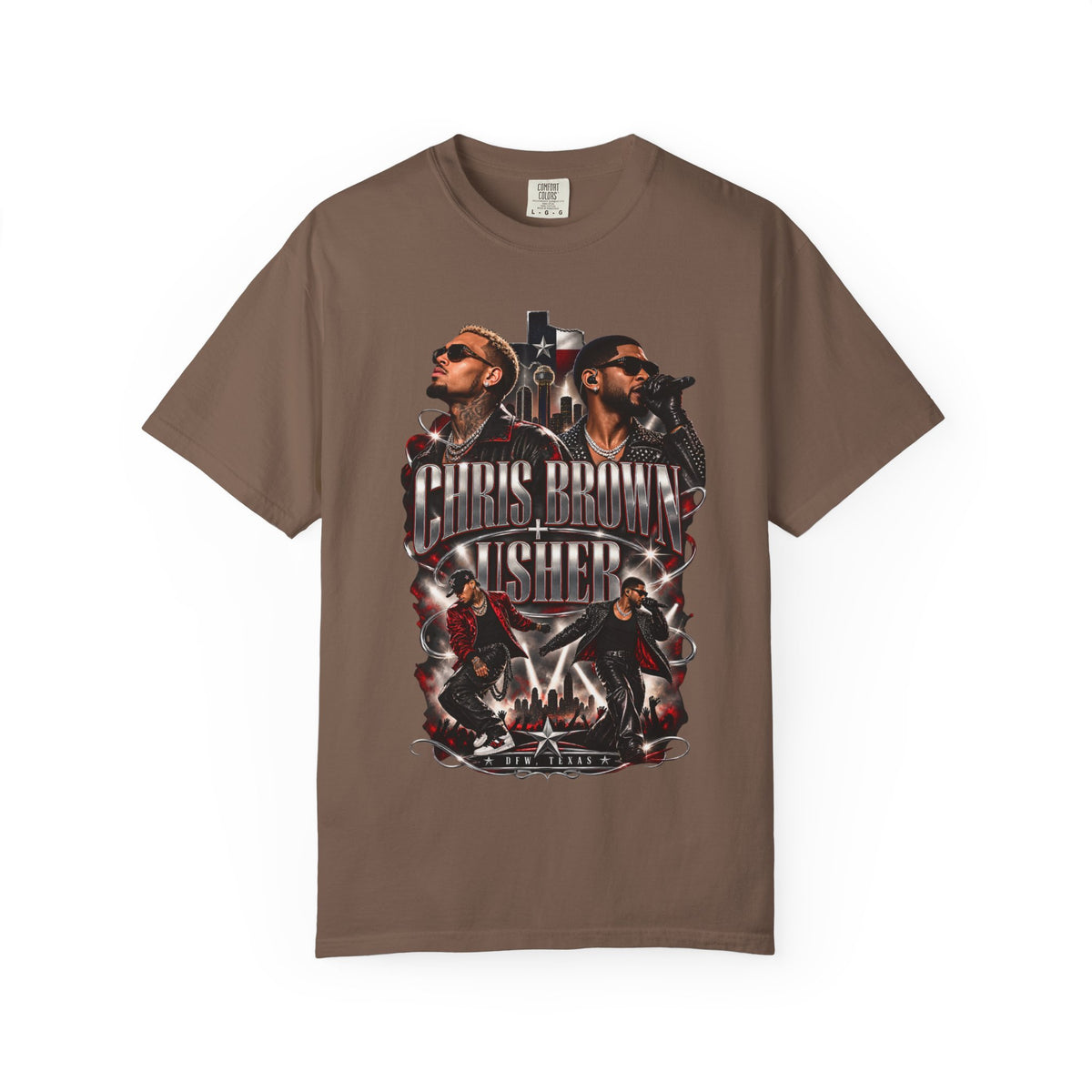 Chris Brown & Usher Concert Tee — Retro R&B Graphic T-Shirt