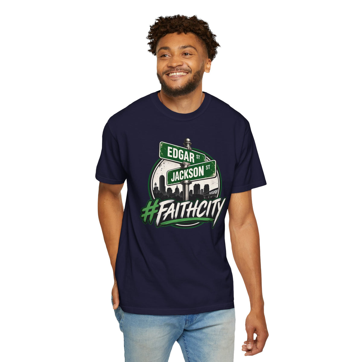FaithCity Edgar Jackson Street Sign Skyline Tee