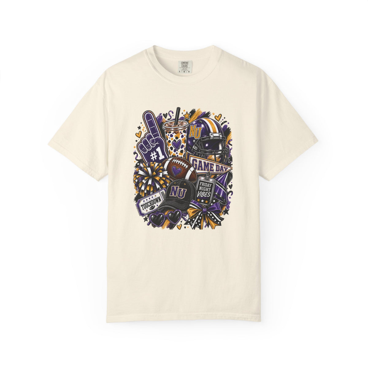 Game Day Football NU Tiger Fan Tee