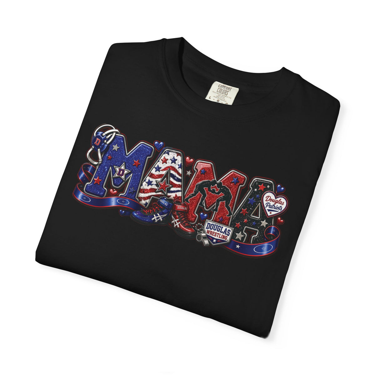T-Shirt — Patriotic Americana Graphic Tee (USA Flag Collage)