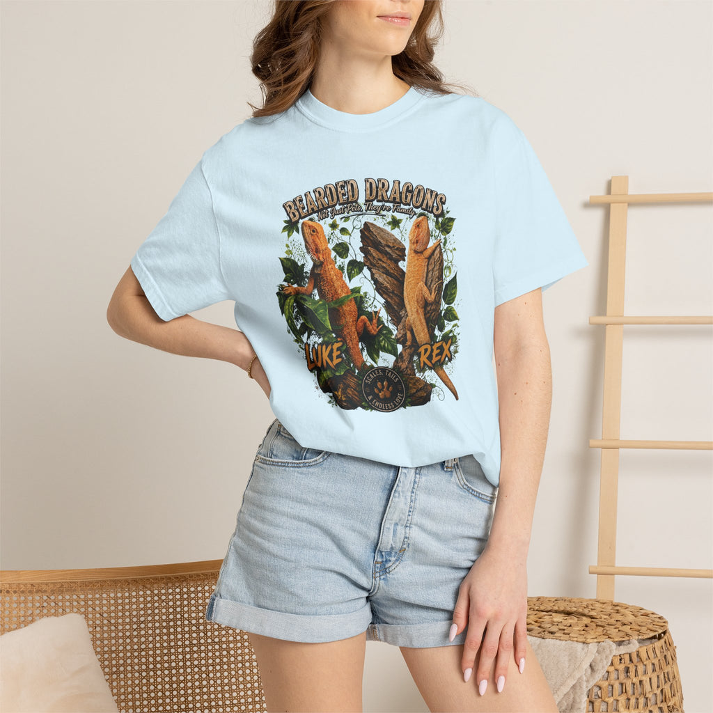 Bearded Dragons Illustration TShirt Luke Rex Reptile Lover Tee