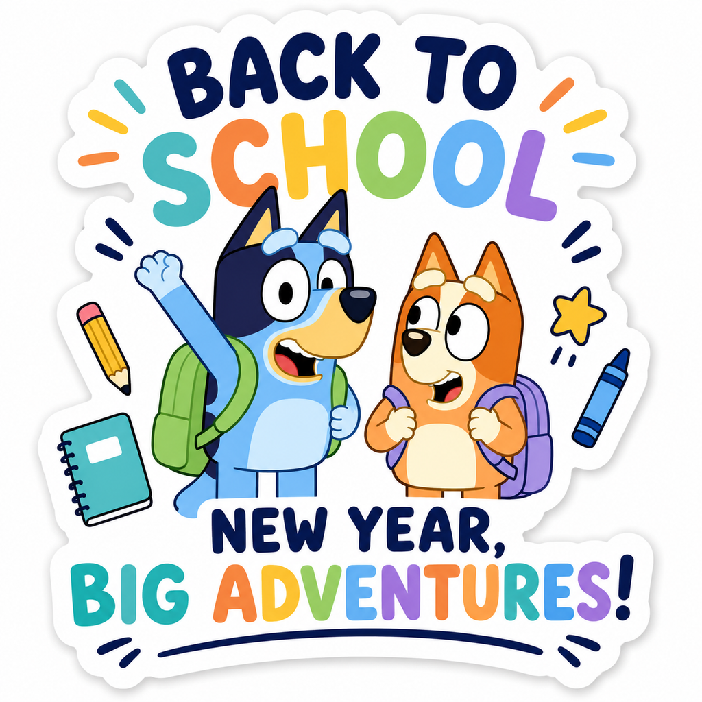 Back to School Sticker — "New Year, Big Adventures!" Decal