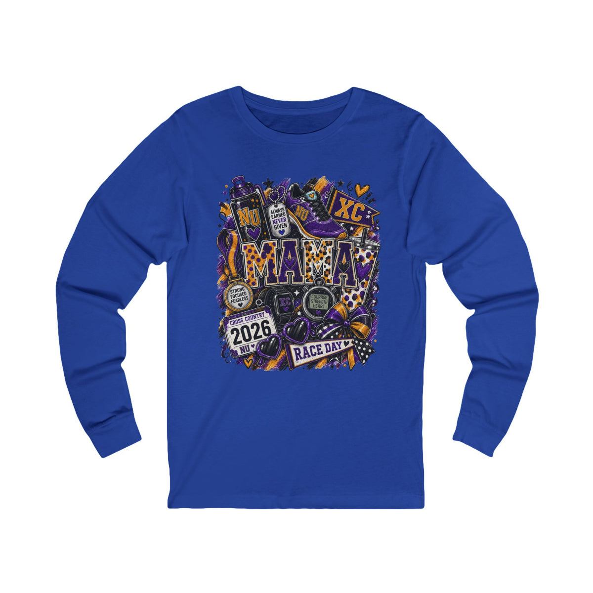 Mama Cross Country Race Day 2026 Long Sleeve Tee