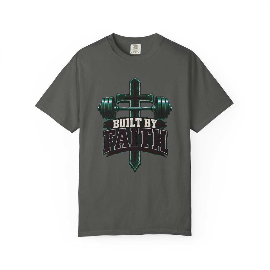 Built by Faith Cross & Barbell T-Shirt