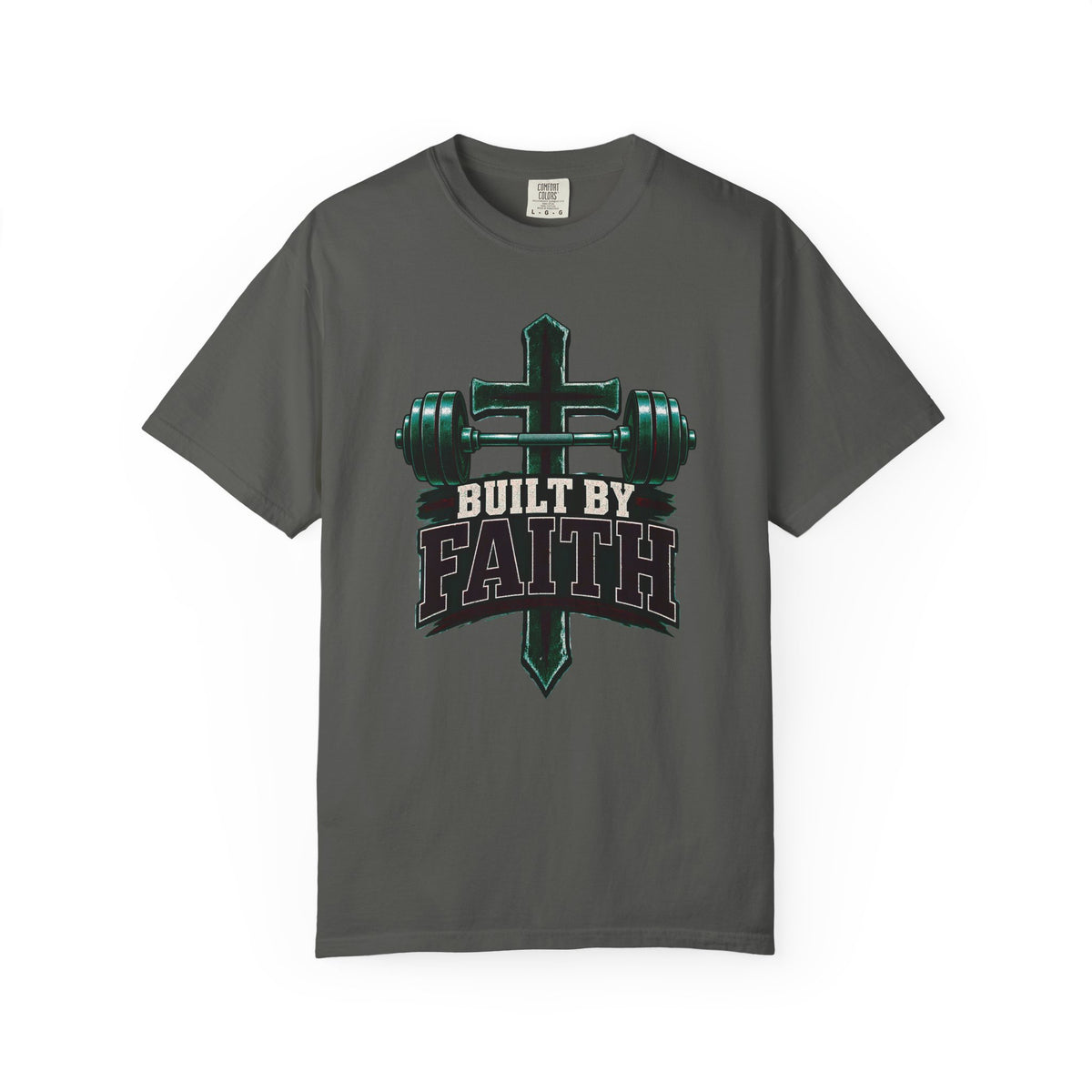 Built by Faith Cross & Barbell T-Shirt