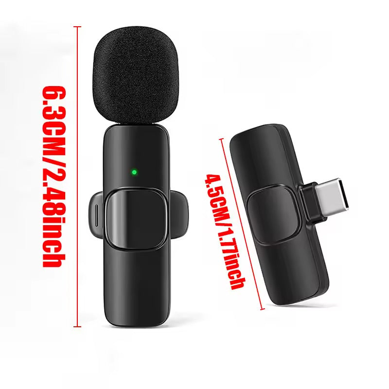 2 piece wireless Lavalier microphone