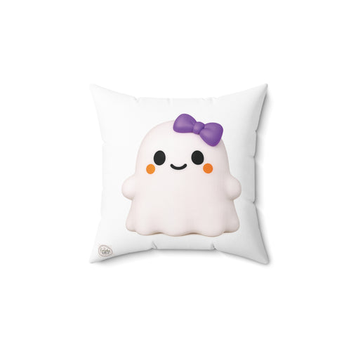 Bow Girl™ Ghost Square Throw Pillow | The Everyday Girls Collection